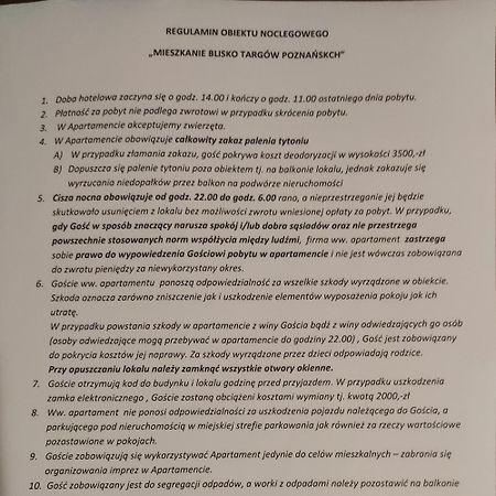 Mieszkanie Blisko Targow Poznanskich Lägenhet Exteriör bild